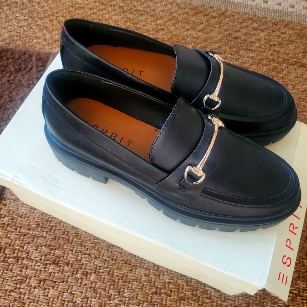 Esprit black loafers